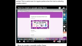 How to create a google order form [upl. by Anirbus871]