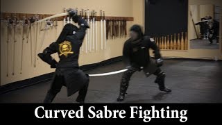 Curved Sabre Fighting  Sparring Showcase [upl. by Akerdnahs]