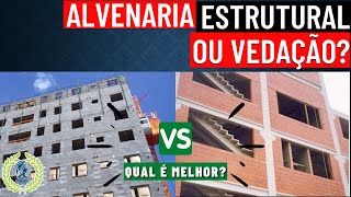 DIFERENÇA ENTRE ALVENARIA ESTRUTURAL E ALVENARIA DE VEDAÇÃO [upl. by Hofstetter]