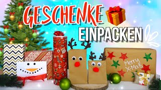 GESCHENKE SCHÖN VERPACKEN 🆘 Weihnachtsgeschenke verpacken DIY  Hacks [upl. by Novehs]