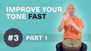 Beginners djembe  Lesson 3  Part 1  Tone technique [upl. by Onder765]