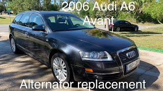 Audi A6 C6 32 Alternator Replacement [upl. by Hooper]