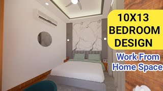 10X13 Bedroom  1013 bedroom  Work From home Space  10X13 Bedroom Interior  Timeless Designs [upl. by Aileduab]