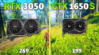 RTX 3050 vs GTX 1650 Super Gaming Benchmark  Test in 10 Games [upl. by Kisung]