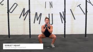 Goblet Squat  CrossFit Movement Library [upl. by Eimam]