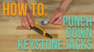 How To Punch Down a CAT5e or CAT6 Keystone Jack [upl. by Ettennil199]