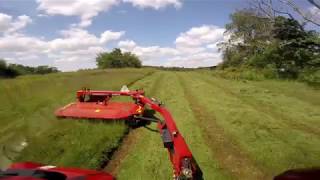 DC102 Disc Mower Conditioner in Mixed Grass Hay [upl. by Inalaehon645]