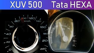 Mahindra XUV500 vs Tata HEXA  0100 Speed test  Acceleration [upl. by Ahcorb]