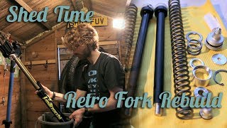 Retro Fork Rebuild  Marzocchi Oil Change [upl. by Elocn]