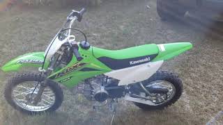 New 2021 Kawasaki KLX 110R Walk Around And Start Up [upl. by Venn321]