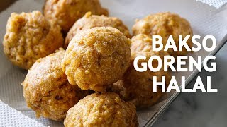 BAKSO GORENG HALAL RASA NON HALAL  RESEP BAKSO GORENG [upl. by Llerrej561]