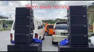 Admark 12 inch active line array 150m away testing [upl. by Akerdna]