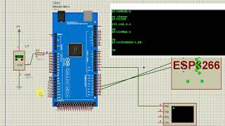 ESP8266 wifi module simulation proteus  web server example [upl. by Ogir]