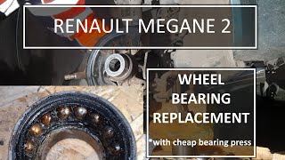 Renault Megane 2 wheel bearing replacement with cheapest bearing press [upl. by Vanderhoek]