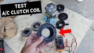 HOW TO TEST AC CLUTCH COIL ANY CAR [upl. by Hwang575]