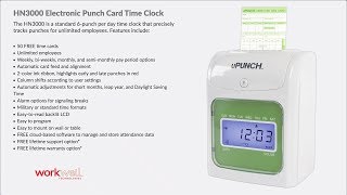 uPunch HN3000 AutoAlign Electronic Time Clock [upl. by Doria]