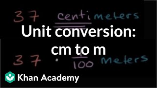 Unit conversion centimeters to meters  Measurement and data  5th grade  Khan Academy [upl. by Lalita]