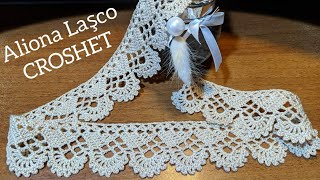 Dantela crosetata manual Crochet lace trim tutorial Кайма крючком Masterclass Мастеркласс [upl. by Llekcir]