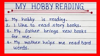 My hobby Essay in English  10 lines on my hobby [upl. by Kyle]