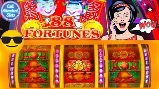 I Cant Believe It 1st Spin Bonus on 88 Fortunes Slot Max Bet 88 Fortunes Slot Machine [upl. by Fenelia]