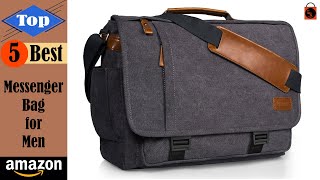 Top 5 Best Messenger Bag for Men You Can Buy on Amazon  Best Messenger Bag Reviews [upl. by Ecirtak]