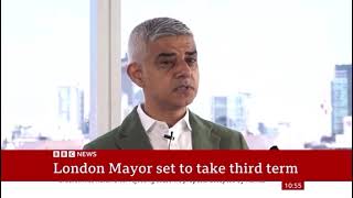 London Mayor Sadiq Khan salutes Count Binface in victory speech [upl. by Constance]