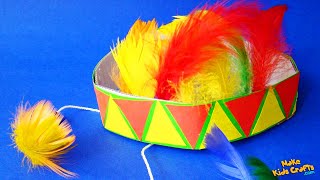 How to make Indian Native Americans Headdress  Easy Crafts  DIY [upl. by Schaefer]