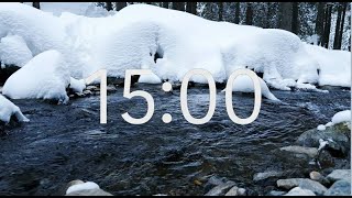 15 Minute Timer with Relaxing Music Winter Landscape Theme [upl. by Banna]