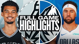 SPURS at MAVERICKS  FULL GAME HIGHLIGHTS  October 24 2024 [upl. by Gotthard]