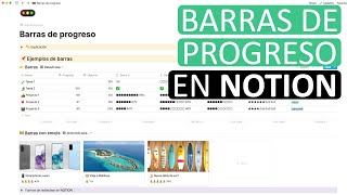 Cómo crear Barras de Progreso 🚥 en NOTION [upl. by Akalam]