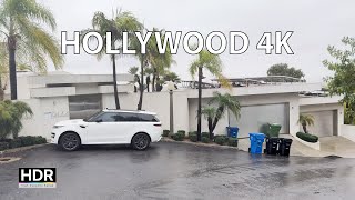 Rainy Hollywood Hills  Scenic Drive 4K HDR  Los Angeles USA [upl. by Marek]