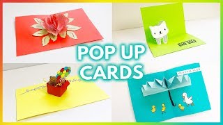 5 Simple and Easy Pop Up Card Tutorials [upl. by Thanh]