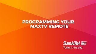 SaskTel Support  Programming your maxTV remote [upl. by Keithley]