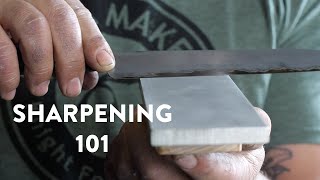 BLADESMITHING  How To Sharpen Your Kitchen Knives  Basics [upl. by Nylesaj62]