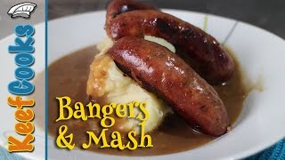 Bangers and Mash Video Recipe [upl. by Lyndy802]