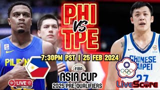 🔴FIBA LIVE  PILIPINAS VS CHINESE TAIPEI  LIVE SCORE amp PLAY BY PLAY  COMMENTARY  FIBA ASIA CUP [upl. by Casey]