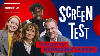 The Stranger Things Cast Reveal Their Favorite Leonardo DiCaprio Movies  Screen Test  Netflix [upl. by Abra]