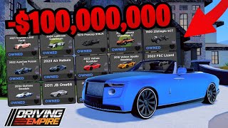 BUYING EVERY Car in ROBLOX Driving Empire [upl. by Guerin]