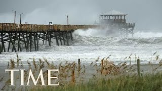 Footage From North and South Carolina As Hurricane Florence Makes Landfall  TIME [upl. by Garek]