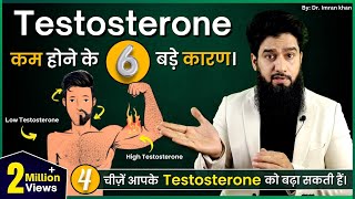 Testosterone कम करने वाले 6 कारण  Boost Testosterone Naturally  Hindi [upl. by Alexio]