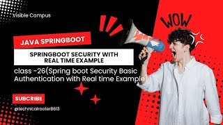 Spring boot Tutorial for Beginners Class26Spring Security with Real time example [upl. by Aserahs]