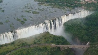 Victoria Falls Helicopter Aerial View  Zambia  Zimbabwe Africa [upl. by Nayt]