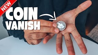 Vanish ANY Coin Instantly Coin Magic Tutorial [upl. by Enitnelav716]