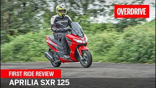 Aprilia SXR 125  First Ride Review I OVERDRIVE [upl. by Hallie]