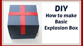 explosion box for beginners  how to make explosion box  handmade birthday explosion box tutorial [upl. by Ttcos]