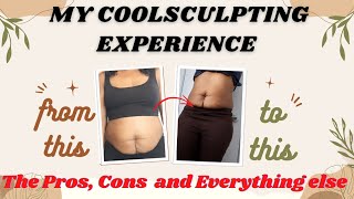 My coolsculpting experience the pros amp cons before amp after photos [upl. by Atnauq107]