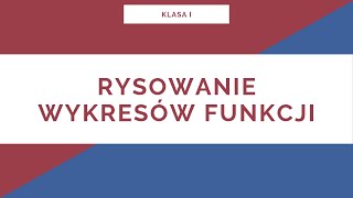 Liceum Klasa I Rysowanie wykresów funkcji [upl. by Boru]