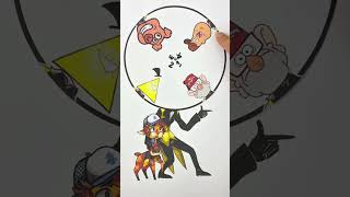 Guess the real face of bill cipher from gravity falls shorts art gravityfalls [upl. by Imarej]