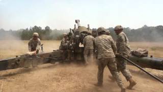 M198 4 rounds downrange in 1 minute [upl. by Arnst768]