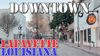 Lafayette  Louisiana  4K Sunset Downtown Drive [upl. by Ahsekahs]